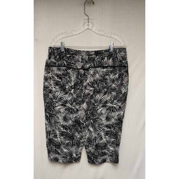 Ruby RD. Women's Floral Capri Linen Casual Pants Size 14 - Picture 3 of 5